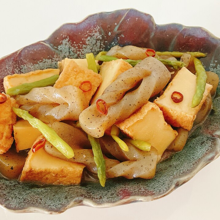こんにゃくと厚揚げ豆腐の炒り煮